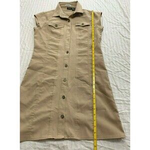 CHESLEY STRECH WOMENS BUTTON FRONT DRESS SIZE L